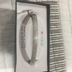 Silver plated bangle bracelet